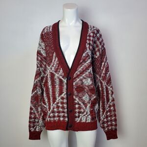 Men's Vintage 90s American Crusader Red Cardigan